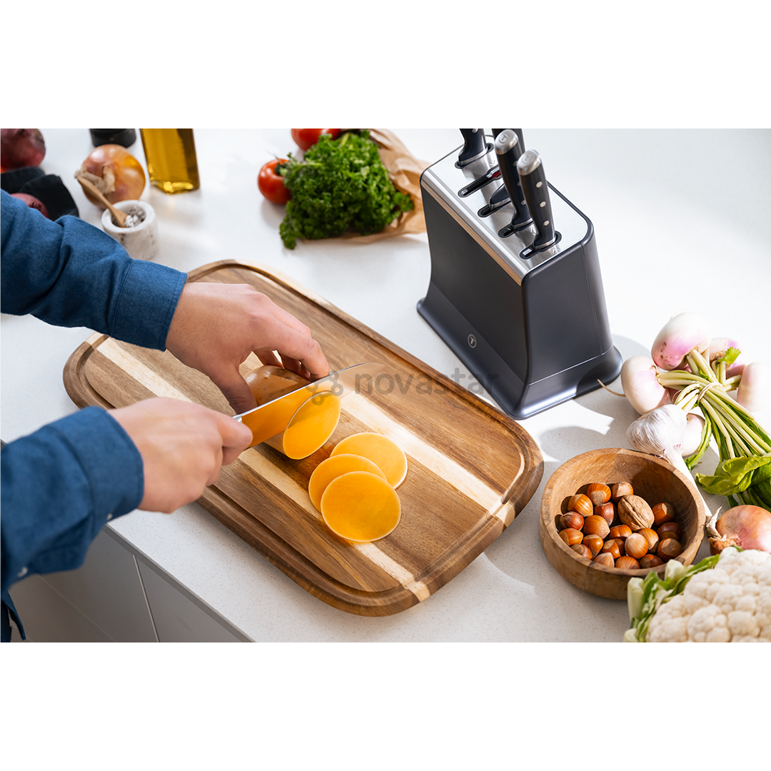 Tefal EverSharp, 5-piece set, stainless steel - Knife set & block