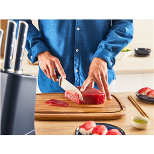 Tefal EverSharp, 5-piece set, stainless steel - Knife set & block