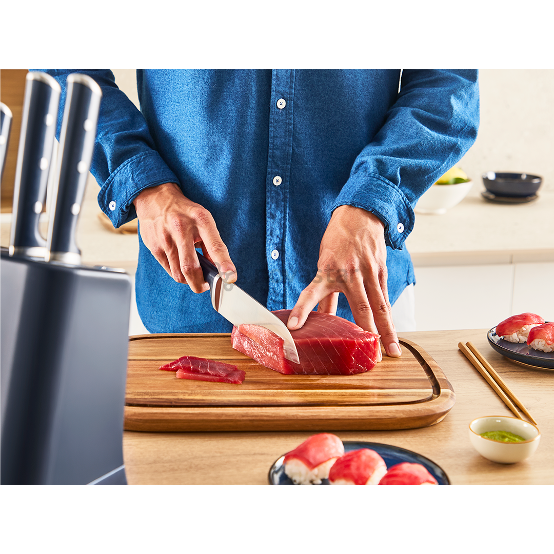 Tefal EverSharp, 5-piece set, stainless steel - Knife set & block