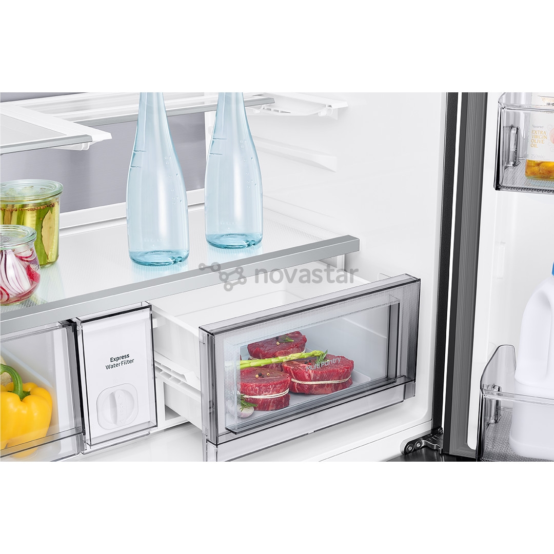 Samsung Bespoke AI Home, 654 L, aukštis 186 cm, juodas - SBS Šaldytuvas