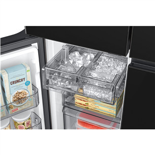 Samsung Bespoke AI Home, 654 L, aukštis 186 cm, juodas - SBS Šaldytuvas