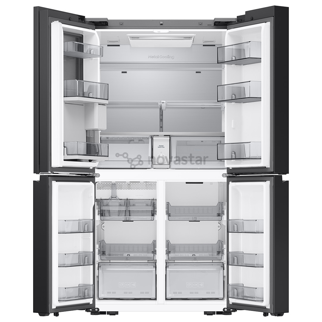 Samsung Bespoke AI Home, 654 L, aukštis 186 cm, juodas - SBS Šaldytuvas