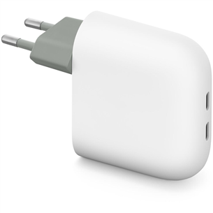 Google Pixel Flex Dual Port 67 W Fast Charger, USB-C, snow - Wall charger