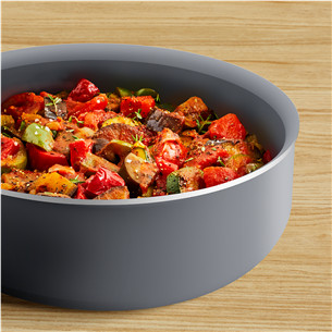 Tefal Halo, 24 cm, pilka - Keptuvė su dangčiu