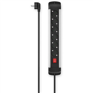 Hama Power Strip, 6 гнезд, 1,5 м, черный - Удлинитель 00223103