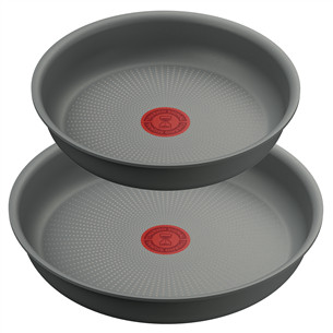 Tefal Ingenio Halo, 22/26 cm, 3 dalių, pilkas - Keptuvių rinkinys + nuimama rankena