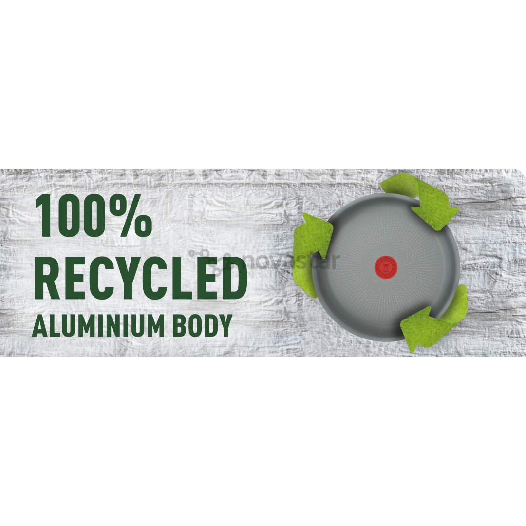 Tefal Ingenio Halo, 22/26 cm, 3 dalių, pilkas - Keptuvių rinkinys + nuimama rankena