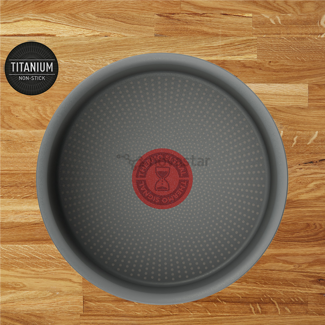 Tefal Ingenio Halo, 16/20 cm, 3 dalių, pilkas - Puodų rinkinys + nuimama rankena