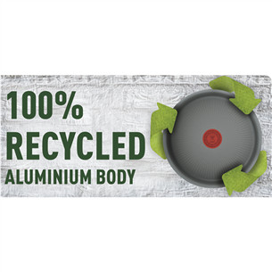 Tefal Ingenio Halo, 16/20 cm, 3 dalių, pilkas - Puodų rinkinys + nuimama rankena