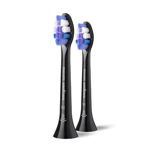 Philips Sonicare Sensitive, 2 vnt., juodi - Dantų šepetėlių antgaliai HX6052/88