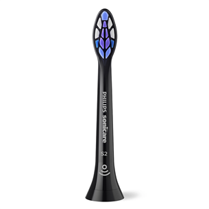 Philips Sonicare Sensitive, 2 vnt., juodi - Dantų šepetėlių antgaliai
