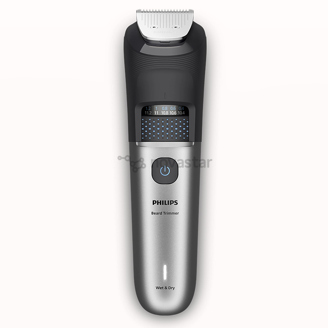 Philips Beard Trimmer 7000, juoda/pilka - Barzdos kirpimo mašinėlė