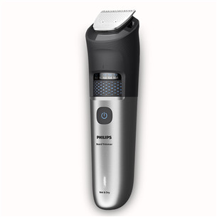 Philips Beard Trimmer 7000, juoda/pilka - Barzdos kirpimo mašinėlė