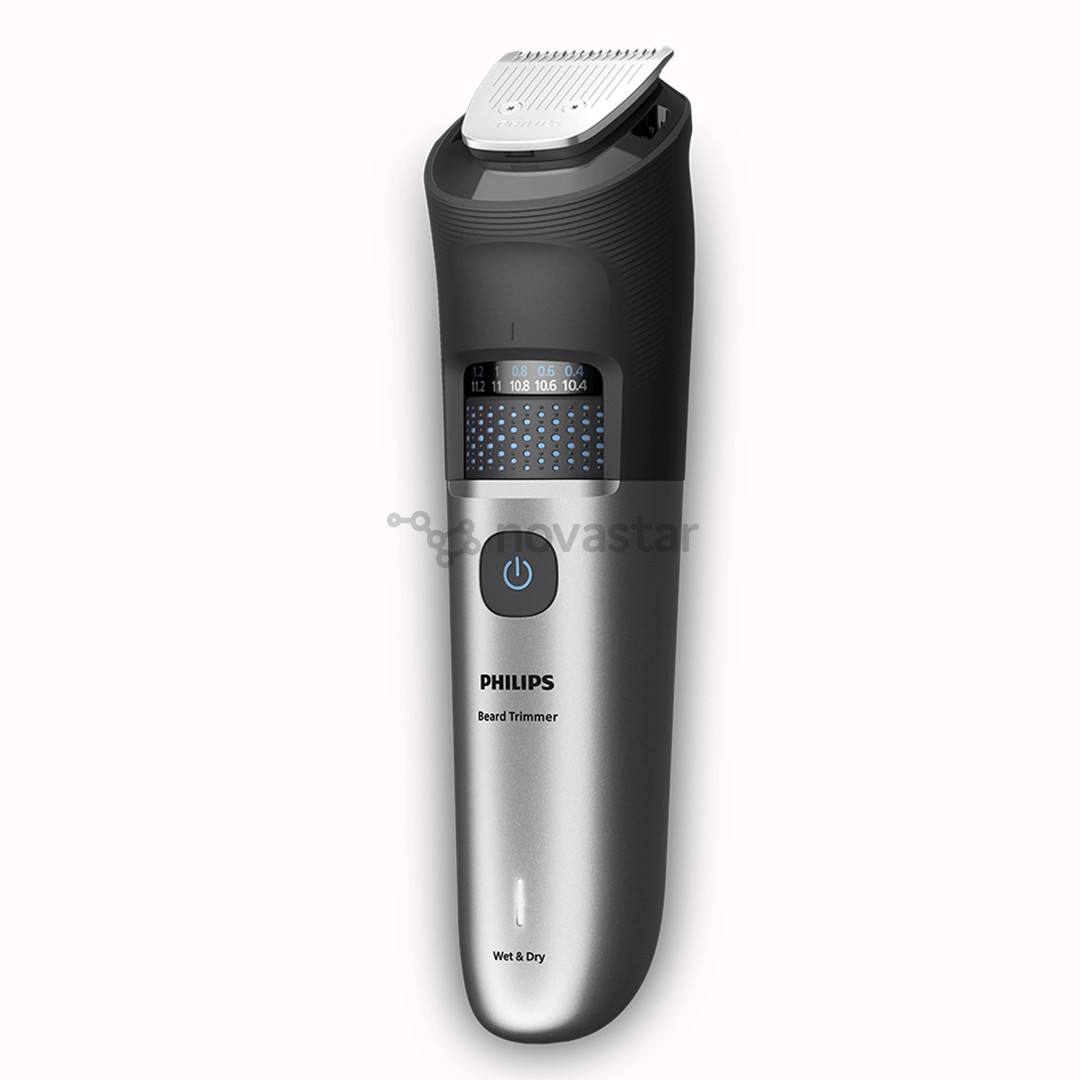 Philips Beard Trimmer 7000, juoda/pilka - Barzdos kirpimo mašinėlė
