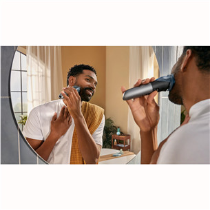 Philips Beard Trimmer 7000, juoda/pilka - Barzdos kirpimo mašinėlė
