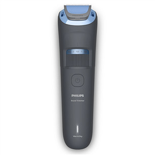 Philips Beard Trimmer 3000, tamsiai pilka - Barzdos kirpimo mašinėlė