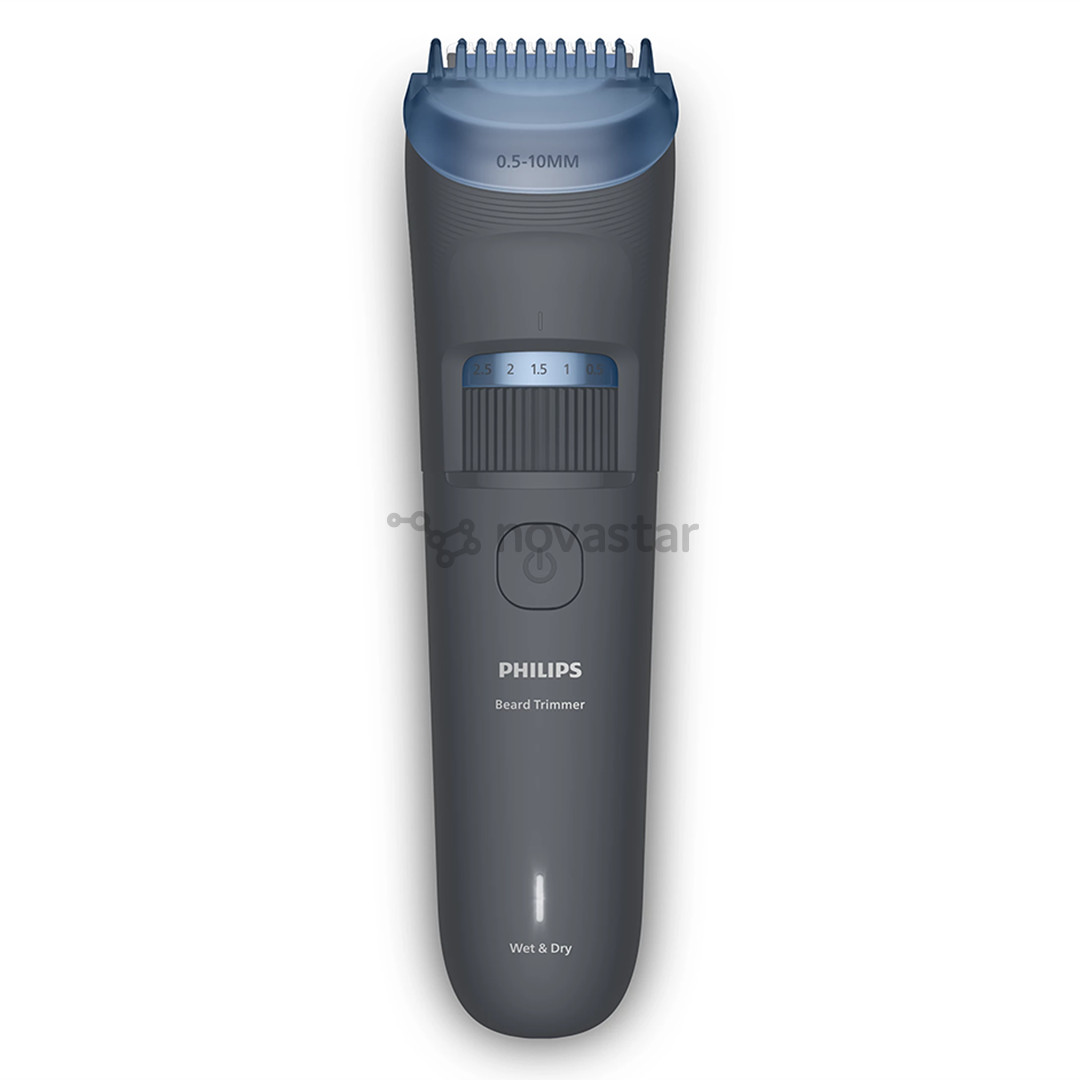 Philips Beard Trimmer 3000, tamsiai pilka - Barzdos kirpimo mašinėlė