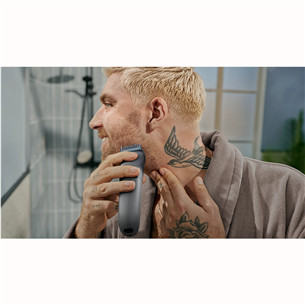 Philips Beard Trimmer 3000, tamsiai pilka - Barzdos kirpimo mašinėlė