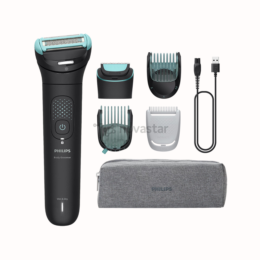 Philips Body Groomer Series 7000, juoda - Kūno plaukų kirpimo mašinėlė