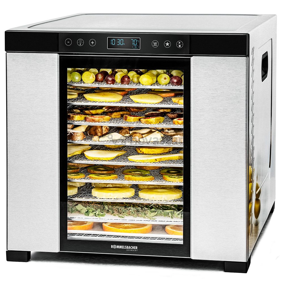 Rommelsbacher, 1000 W, nerūdijančio plieno/juoda - Maisto džiovyklė