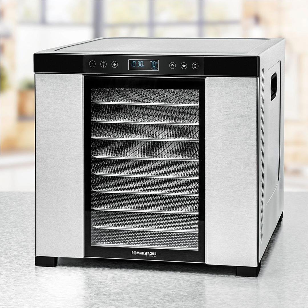 Rommelsbacher, 1000 W, nerūdijančio plieno/juoda - Maisto džiovyklė