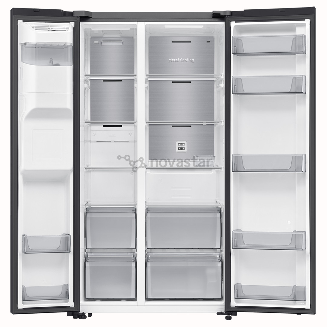 Samsung, NoFrost, 635 л, высота 179 см, черный - SBS-холодильник