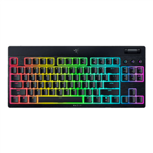 Razer BlackWidow V4 Low-Profile HyperSpeed, clicky, TKL, US, juoda - Belaidė klaviatūra RZ03-05450500-R3M1