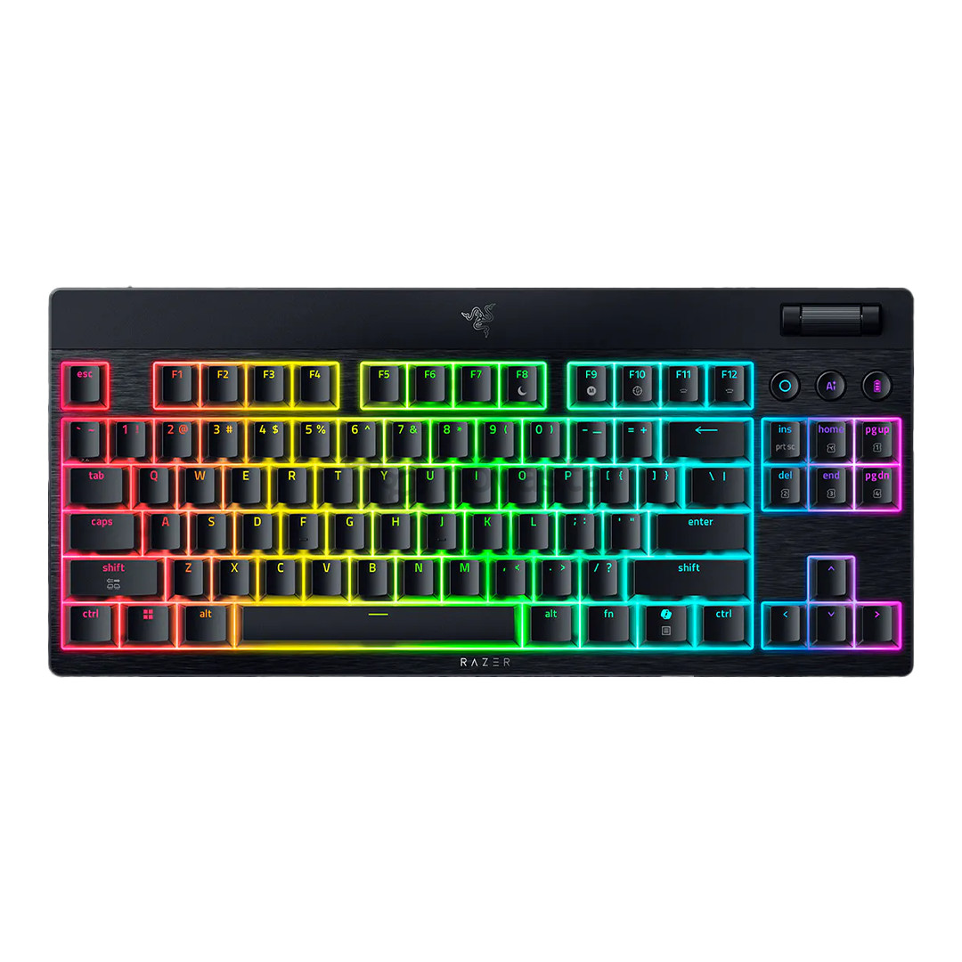 Razer BlackWidow V4 Low-Profile HyperSpeed, clicky, TKL, US, черный - Беспроводная клавиатура