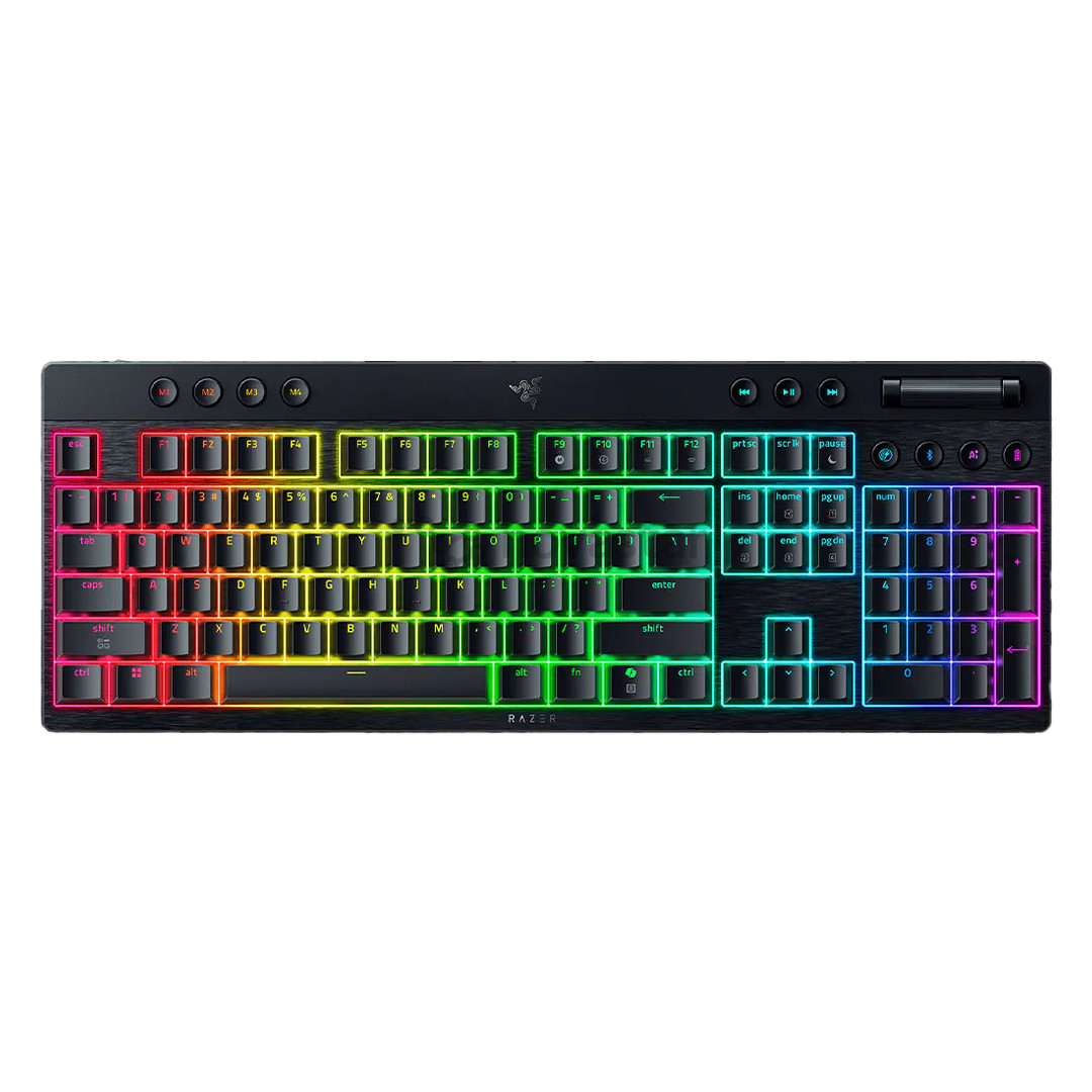 Razer BlackWidow V4 Low-Profile HyperSpeed, clicky, US, black - Wireless keyboard