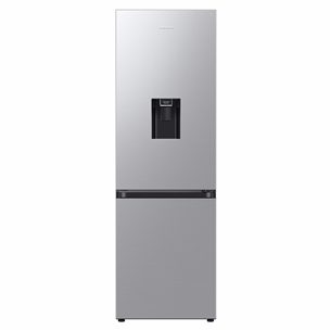 Samsung SmartThings AI Energy, No Frost, 341 л, высота 186 см, серебристый - Холодильник RB34C632ESA/EF
