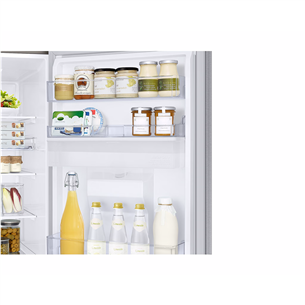 Samsung SmartThings AI Energy, No Frost, 341 L, aukštis 186 cm, sidabro spalvos - Šaldytuvas