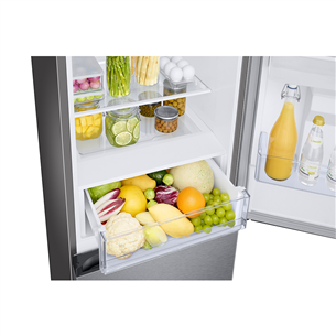 Samsung SmartThings AI Energy, No Frost, 341 L, aukštis 186 cm, sidabro spalvos - Šaldytuvas
