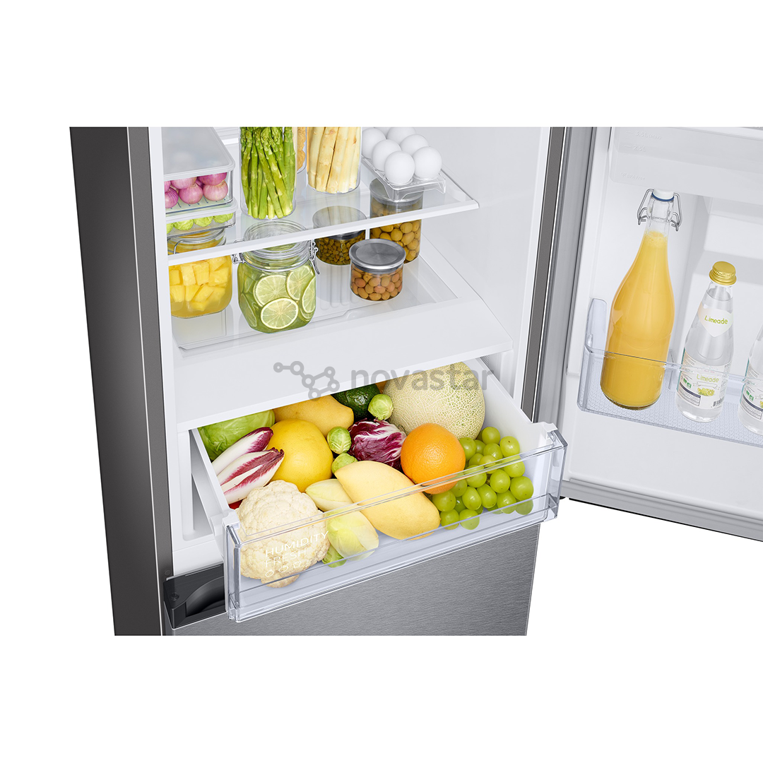 Samsung SmartThings AI Energy, No Frost, 341 L, aukštis 186 cm, sidabro spalvos - Šaldytuvas