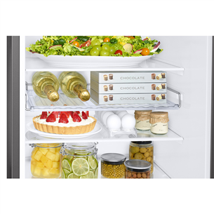 Samsung SmartThings AI Energy, No Frost, 341 L, aukštis 186 cm, sidabro spalvos - Šaldytuvas