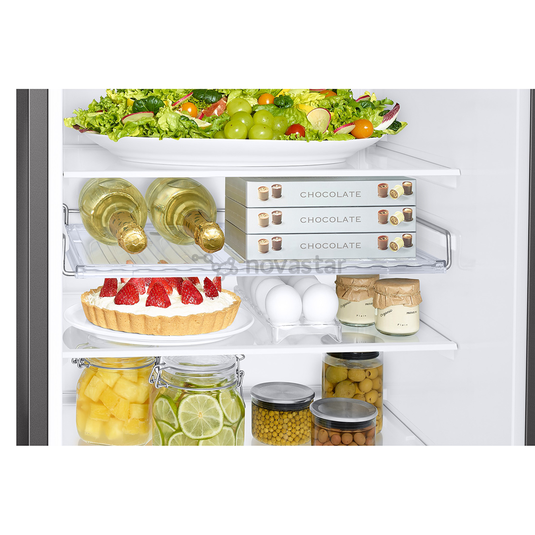 Samsung SmartThings AI Energy, No Frost, 341 L, aukštis 186 cm, sidabro spalvos - Šaldytuvas