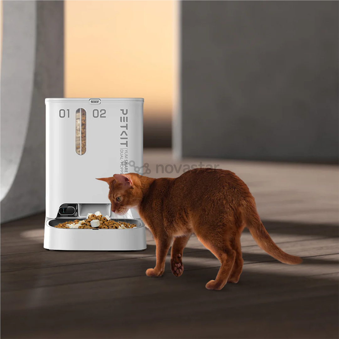 Petkit YumShare Dual-hopper, balta - Automatinė šėrykla su kamera