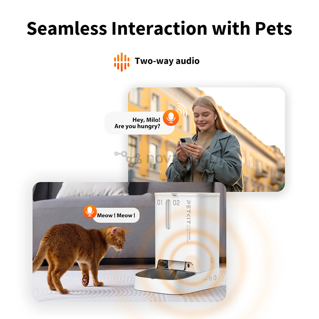 Petkit YumShare Dual-hopper, balta - Automatinė šėrykla su kamera