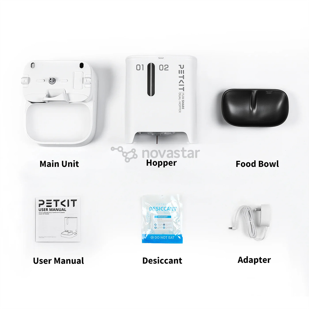 Petkit YumShare Dual-hopper, balta - Automatinė šėrykla su kamera