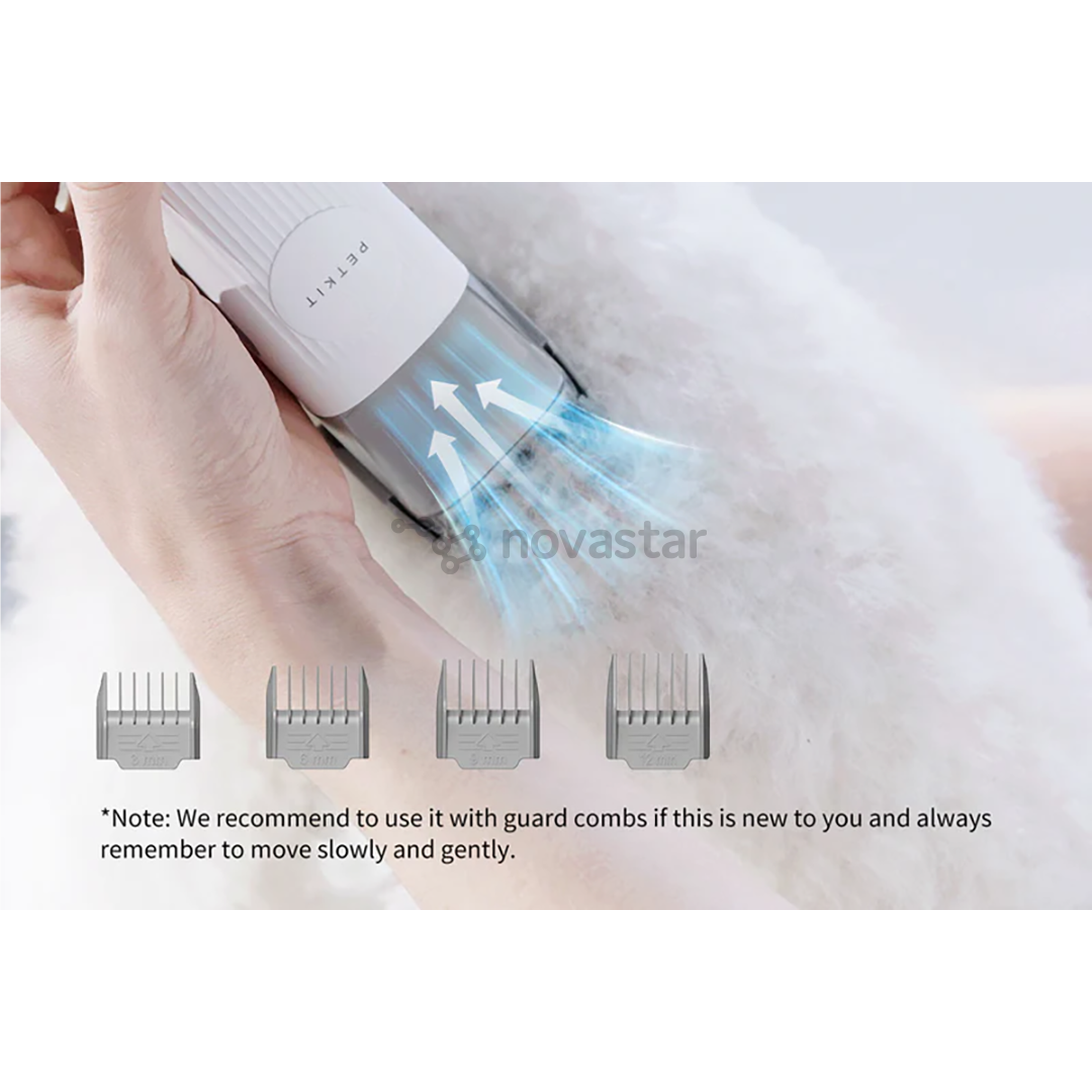 Petkit FurWaker 5-in-1 (AirClipper), su siurbliu, baltas/pilkas - Gyvūnų priežiūros įrenginys