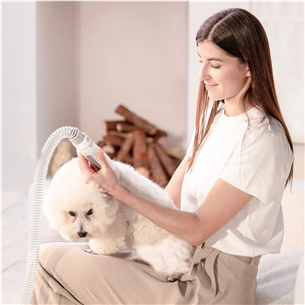 Petkit FurWaker 5-in-1 (AirClipper), su siurbliu, baltas/pilkas - Gyvūnų priežiūros įrenginys