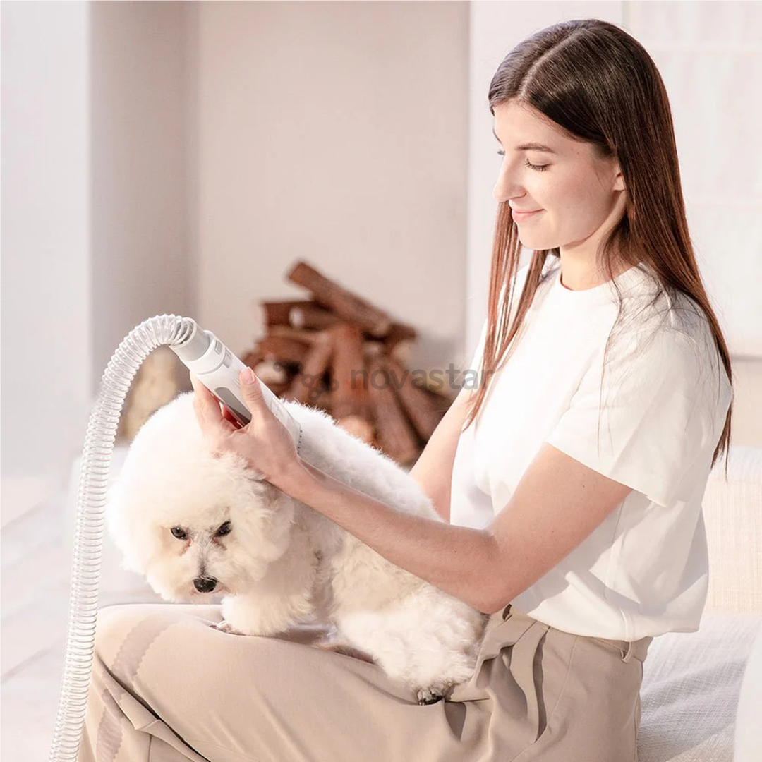 Petkit FurWaker 5-in-1 (AirClipper), su siurbliu, baltas/pilkas - Gyvūnų priežiūros įrenginys