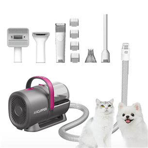 Petkit FurWaker 5-in-1 (AirClipper), su siurbliu, baltas/pilkas - Gyvūnų priežiūros įrenginys