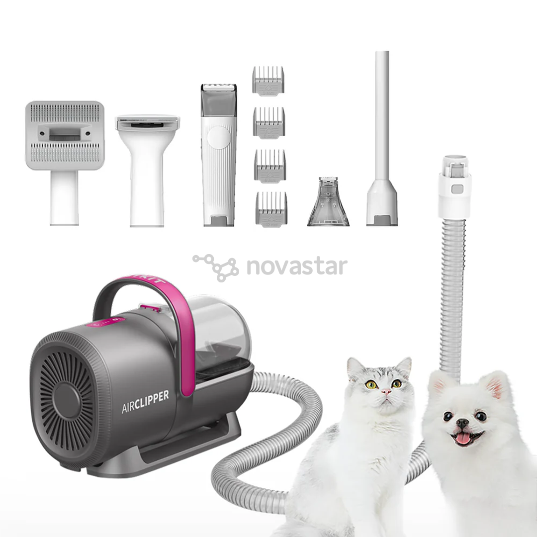 Petkit FurWaker 5-in-1 (AirClipper), su siurbliu, baltas/pilkas - Gyvūnų priežiūros įrenginys
