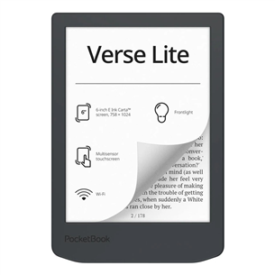 PocketBook 619 Verse Lite, 6'', tamsiai pilka - Elektroninė skaityklė PB619-T-WW