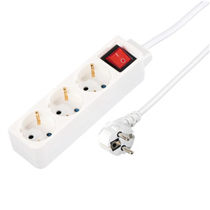 Hama Power Strip, 3 гнезда, 1,4 м, белый - Удлинитель 00137322