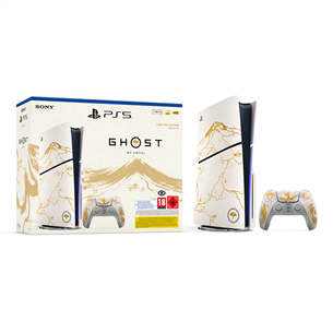 Sony PlayStation 5 Slim Ghost of Yotei Limited Edition, white / gold - Gaming console bundle 711719599470