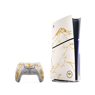 Sony PlayStation 5 Slim Ghost of Yotei Limited Edition, white / gold - Gaming console bundle