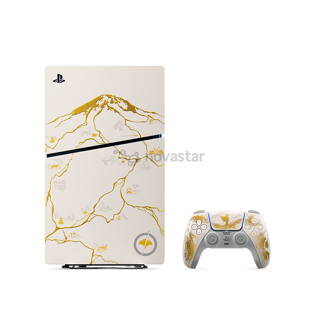Sony PlayStation 5 Slim Ghost of Yotei Limited Edition, white / gold - Gaming console bundle