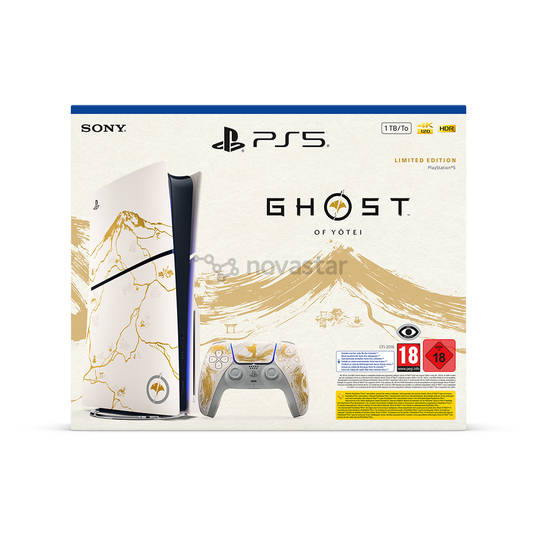 Sony PlayStation 5 Slim Ghost of Yotei Limited Edition, white / gold - Gaming console bundle