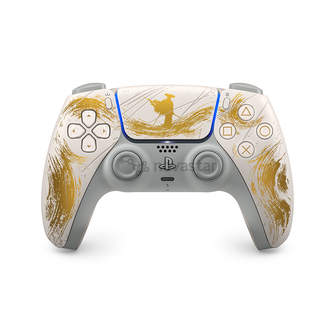 Sony DualSense Ghost of Yotei Limited Edition, PlayStation 5, baltas/aukso spalvos - Belaidis žaidimų pultelis